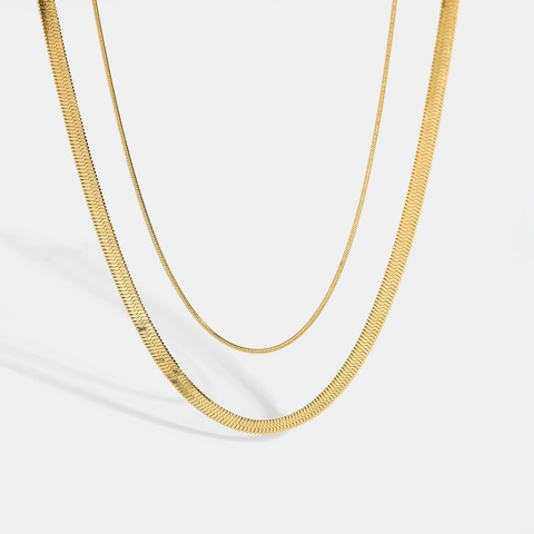Χάλκινο Κολιέ Με Στρώσεις Αλυσίδα Φιδιού Multi Layer Minimalist Chic Κοσμήματα Μόδας Για Γυναίκες