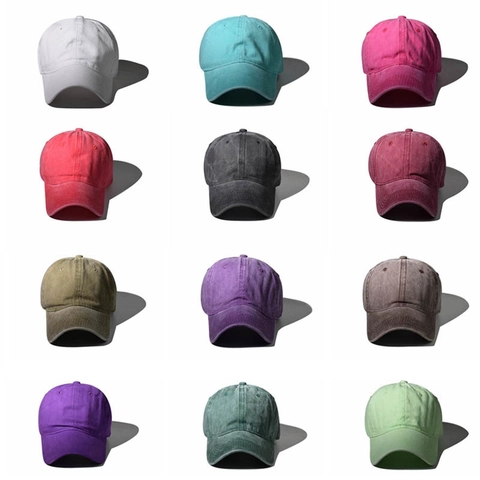 Gorra De Béisbol De Algodón Lavado Vintage Distressed Dad Hat Lisa Visera Curva Ajustable Agujero Cola De Caballo Exterior
