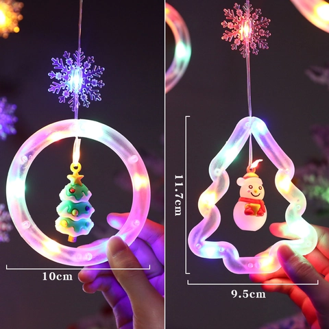 LED Christmas Curtain Fairy Lights Remote Multi Mode USB Battery Powered Hanging Ornaments For Home Window Decor