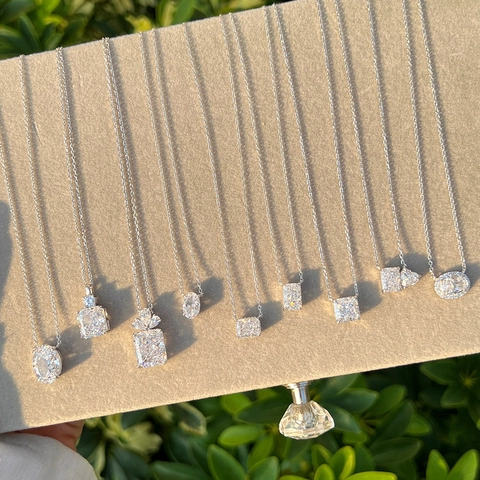 925 Sterling Silver Necklace With Ice Flower Cut Zircon Geometric Pendant Elegant Jewelry For Women
