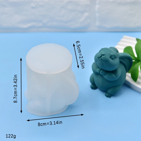 Rabbit Silicone Mold Praying Shape DIY 3D Handmade Tool For Soap Candle Fondant Cake Decorating