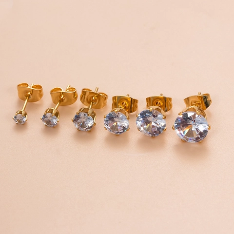 Runde Zirkonia Ohrstecker Edelstahl Helix Knorpel Piercing Schmuck Für Damen