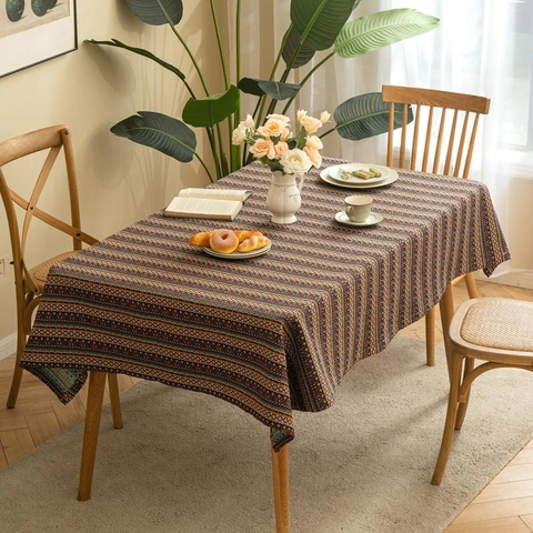 American Tablecloth Household Rectangular Chenille Fabric Jacquard Coffee Table Tablecloth Decorative Table Mat Background Cloth