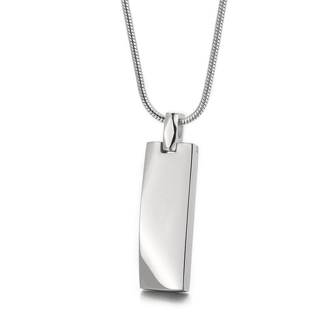 Minimalist Vertical Bar Pendant Necklace 316L Stainless Steel Geometric Jewelry With Snake Chain For Men Women