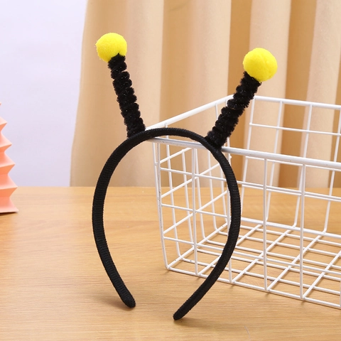 Plush Animal Ears Headband Cartoon Cat Tiger Bee Reindeer Hair Band For Kids School Performance Costume Party Cute