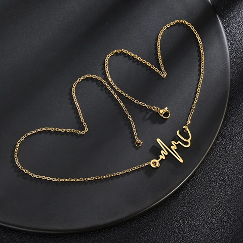 Roestvrijstalen Stethoscoop Hartslag EKG Ketting Voor Verpleegster Arts Medische Student Minimalistische Sieraden Gepolijste Harthanger