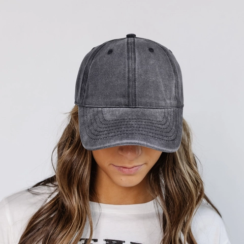 Casquette De Baseball Coton Lavé Distressed Uni Ajustable Chapeau De Soleil Extérieur Rétro Vintage Unisexe