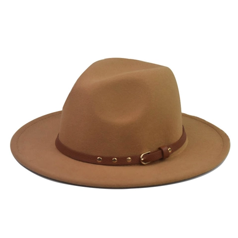 Klassieke Fedora Hoed Met Brede Rand Gordelsluiting Vintage Wollen Vilt Jazz Hoed Voor Heren Vrouwen Vier Seizoenen Outdoor Mode Accessoire