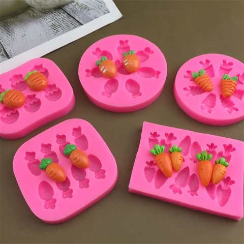 Carrot Shaped Silicone Mold Cake Decoration Fondant Chocolate Baking Tools DIY Aromatherapy Candle Plaster Craft Molds