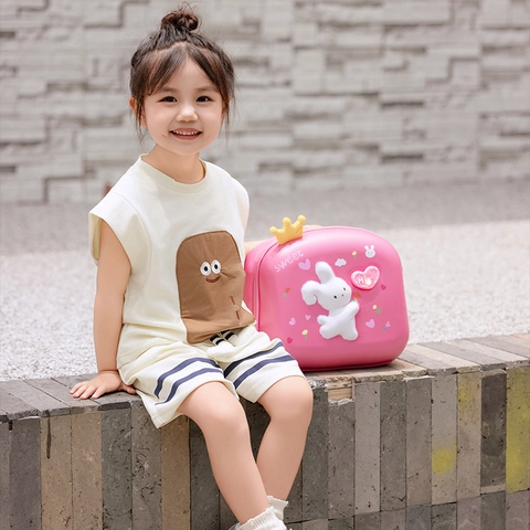 Mochila De Dibujos Animados Para Niños 3D Dinosaurio Conejo Carcasa Rígida EVA Bolsa Escolar Con Luces LED Para Niños Pequeños