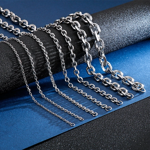 Minimalist Stainless Steel O-Chain Necklace Unisex Fashion Hip Hop Jewelry Geometric Link Chain
