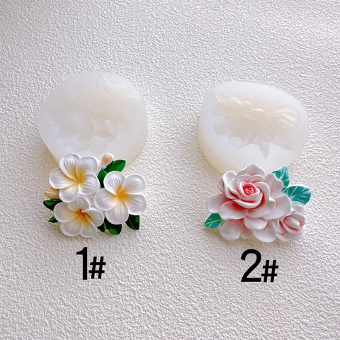 Blumen Silikonform Frangipani Rose Form Für Tortendekoration Backen DIY Harz Handwerk Aromatherapie Kerzenherstellung