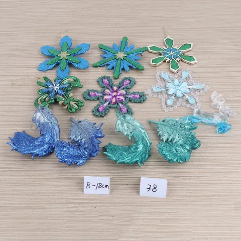 Ornamenti Appesi Di Natale Acrilico Glitter Fiocco Di Neve Stella Renna Per Decorazione Di Albero Finestra Iridescente Colorato