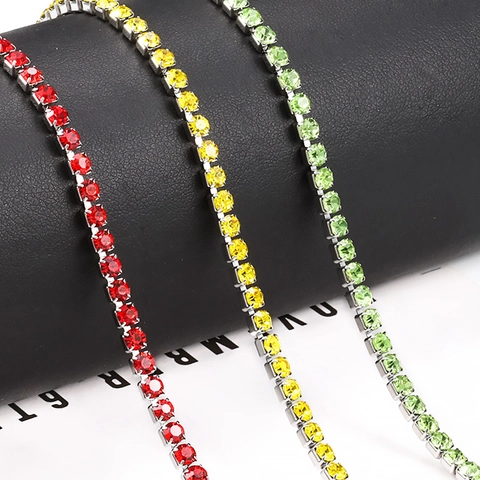 Stainless Steel Rhinestone Claw Chain Sparkling Crystal Tennis Chain DIY Jewelry Making Supplies For Necklace Bracelet Trendy Fashion
