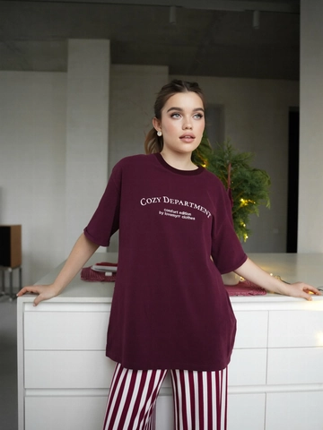 T-Shirt In Cotone Oversize Girocollo Maniche Corte Stampa Lettere Top Casual Streetwear Per Donne