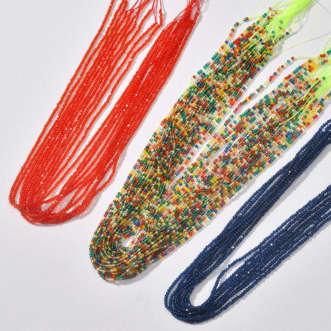 Facettierte Runde Lose Perlen Glaskristall Mini Für DIY Schmuckherstellung Halsketten Armbänder Ohrring Zubehör Bunt