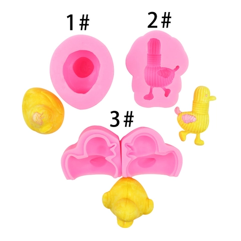 3D Duck Silicone Mold DIY Handmade Soap Making Chocolate Cake Topper Decoration Aromatherapy Candle Plaster Craft Tool