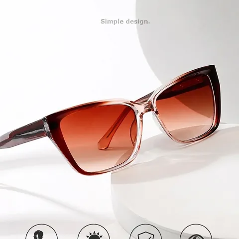 Square Oversized Sunglasses Retro Ins Fashion Gradient Lens Plastic Metal Frame UV400 Protection Street Photography Women Men