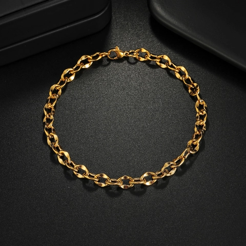 Bracciale A Catena Cubana In Acciaio Inossidabile Da Uomo Gioielli Alla Moda Hip Hop