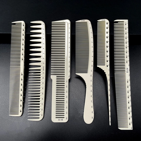 Professional Hair Comb With Scale Measurement Heat Resistant Resin Plastic Salon Stylist Barber Cutting Styling Tool