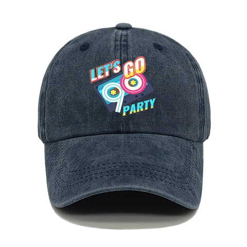 Berretto Da Baseball Vintage Anni 90 In Cotone Lavato Stampato Retrò Dad Hat Protezione Solare Regolabile Per Uomo Donna
