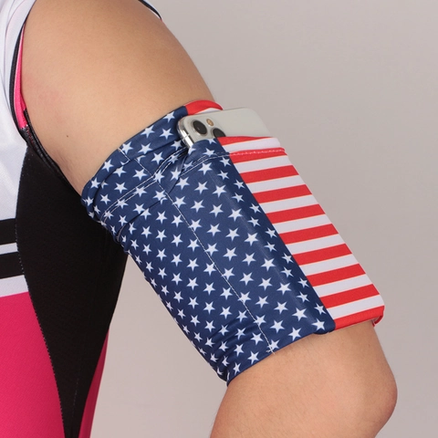 Running Sports Armband Phone Holder Elastic Polyester Reflective Storage Sleeve For Outdoor Hiking Cycling Fitness Unisex