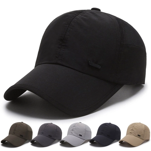 Schnelltrocknende Atmungsaktive Mesh Baseballkappe Outdoor Sonnenschutz Verstellbar Polyester Sporthut
