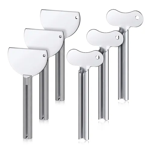 Manual Toothpaste Squeezer Zinc Alloy Iron Metal Key Shape Tube Wringer For Cosmetic Hair Dye Bathroom Accessories