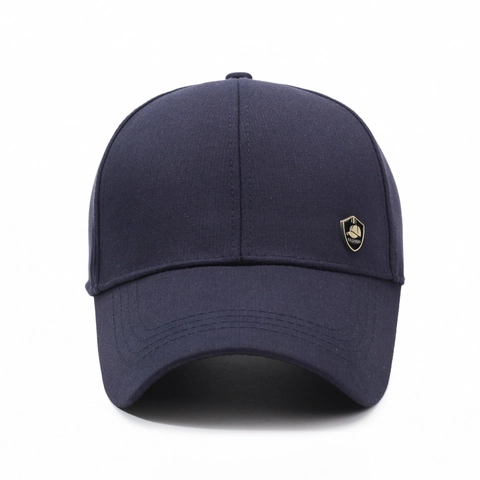 Baseballkappe Polyester Sonnenschutz Atmungsaktiv Outdoor Einfach Lässig Verstellbarer Hut Mit Metallschild Logo Herren