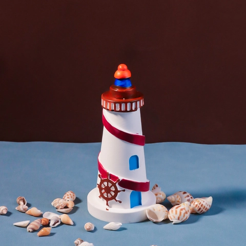 Lighthouse Silicone Mold Mediterranean Style DIY Resin Plaster Craft For Candle Making Ocean Theme Home Decoration Tool