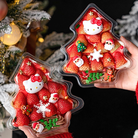 Christmas Cake Decoration Ornaments Resin Soft Glue Toppers Tree Packaging Box Festive Dessert Baking Supplies DIY Party