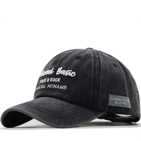 Berretto Da Baseball In Cotone Lavato Vintage Ricamo Retrò Distressed Protezione Solare Regolabile Cappello Sportivo Outdoor