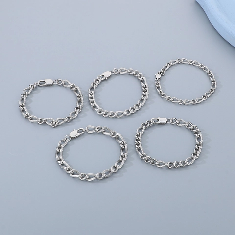 Collana A Catena In Acciaio Inossidabile Per Uomo Donna Hip Hop Motivo Figaro Gioielli Stile Punk Minimalista
