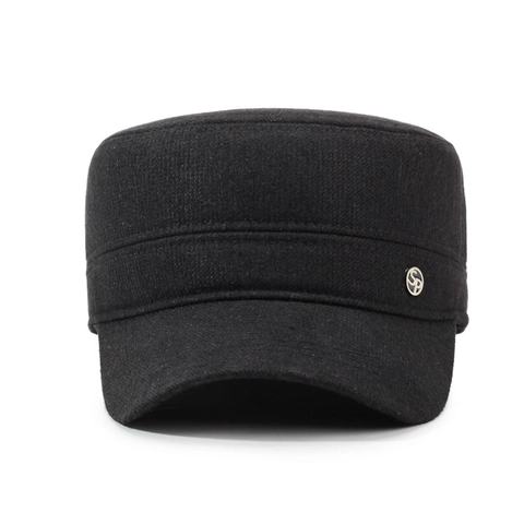 Gorra Cadet Hombre Mezcla De Lana Cálida Invierno Sombrero Plano Con Protección Para Los Oídos Vintage Casual Ajustable