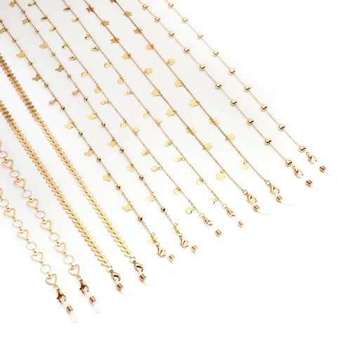 Catenella Per Occhiali Alla Moda Cordino Per Mascherina Lega Di Metallo Cuore Farfalla Decorativa Tracolla Anti Perdita Per Donne Ragazze