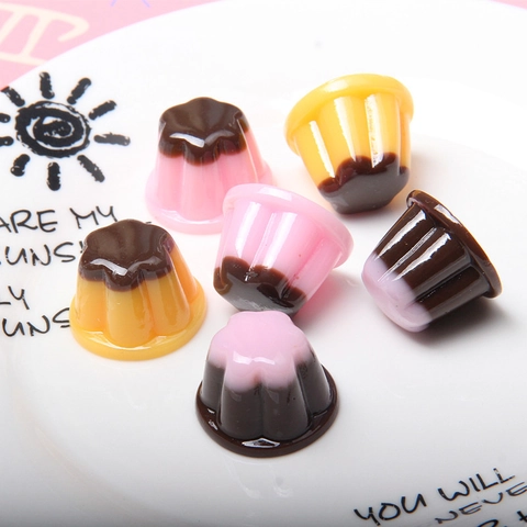 Simulated Jelly Pudding Resin Charms DIY Accessories For Jewelry Making Phone Case Decor Dollhouse Miniature Food