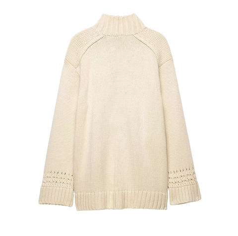 Damen Strickjacke Wickeloptik Off White V Ausschnitt Strickoberteil Mit Lochmuster Ärmeln Und Seitlicher Schleife