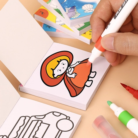 Mini Graffiti Buch Tragbares Kinder Malbuch DIY Verdicktes Papier Pädagogisches Zeichenspielzeug Für Kleinkinder