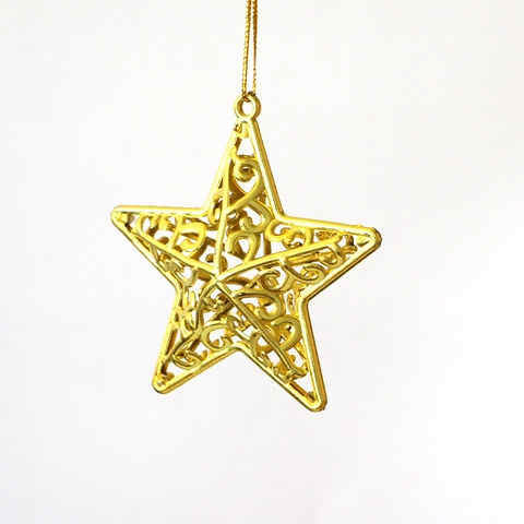 Ciondoli A Stella Per Albero Di Natale Cavi Plastica Galvanizzata Pentagramma Ornamenti Decorazione Festiva