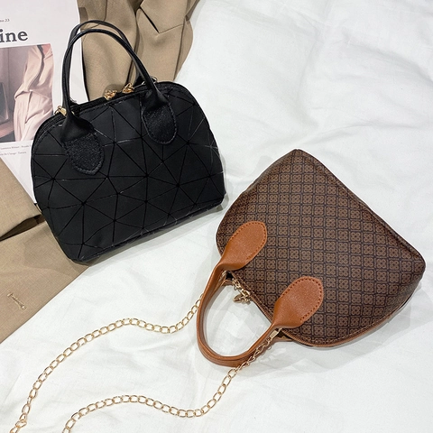 Sac À Main Coquille Pour Femmes En Cuir PU Chaîne Sac À Épaule Mode Style Coréen Tendance Pour Dames