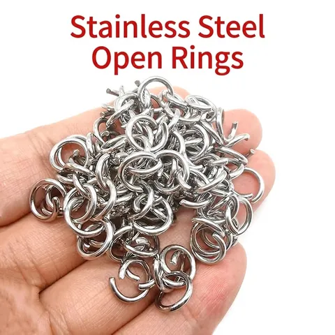 Stainless Steel Open Jump Rings Silver Circular Loops For DIY Jewelry Making Necklace Bracelet Handcraft Supplies Metallic