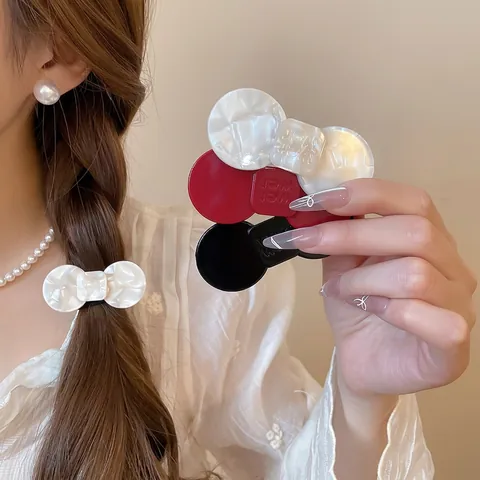 Resin Acetate Flower Butterfly Hair Clips Duckbill Side Bangs Clips Minimalist Geometric Elegant Headwear For Women