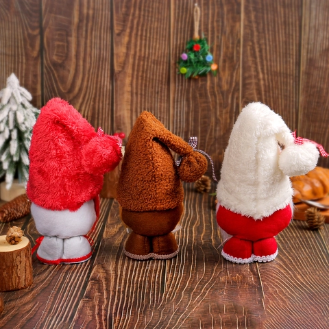Weihnachtsgnom Plüsch Ornamente Gesichtlose Puppe Mit Süßigkeiten Lebkuchenmann Deko Für Feiertage Desktop Fenster Party
