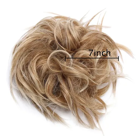 Rommelige Knot Haarknot Synthetische Hoge Temperatuur Vezel Elastisch Pluizig Krullend Haarelastiekje Extensie Voor Vrouwen