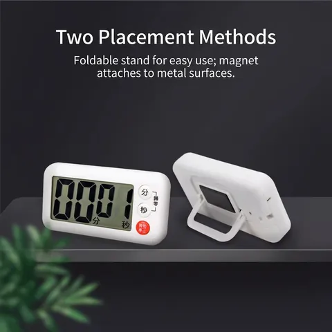Timer Da Cucina Digitale Magnetico Grande Display LCD Conto Alla Rovescia Allarme Forte Per Cucinare Cuocere Aula Studio Plastica