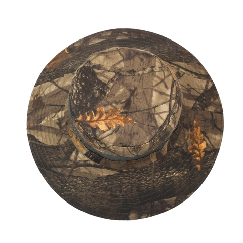 Camouflage Fischerhut Polyester Mesh Atmungsaktiv Outdoor Angeln Sonnenschutz Verstellbarer Winddichter Boonie Hut Für Herren