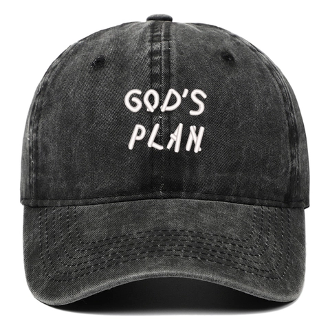 Washed Cotton Baseball Cap Distressed Retro Embroidery Adjustable Sports Hat For Men Women