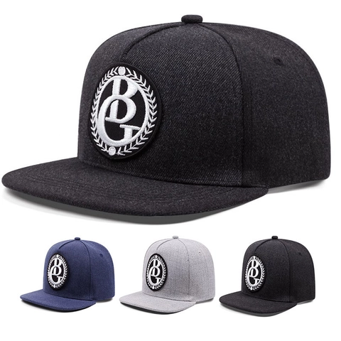 Snapback Hut Flache Krempe Baseballkappe Acryl Twill Bestickt Rund Patch Hip Hop Streetwear Verstellbar Herren Damen
