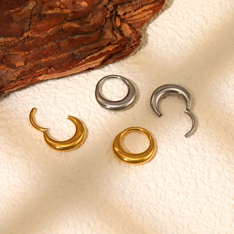 Anello Per Setto Nasale Acciaio Inossidabile 316L Mezzaluna Ellittica Cerniera Clicker Gioielli Per Piercing Unisex