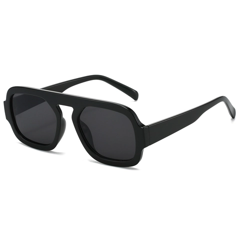 Retro Vierkante Vliegenier Zonnebril Voor Vrouwen Mannen Polycarbonaat Montuur Acryl Lens UV400 Bescherming Outdoor Zonnebril